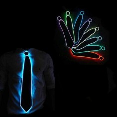 Accessorio Costume per Feste Ainiv Cravatte Luminose Cravatta Illuminata Regolabile con Cerniera Bar,Scuola Cravatta Luminosa LED Uomo con Cavo di Alimentazione,3 Modalità Flash 