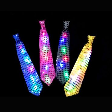 Decoración para Fiestas Corbata LED Suncentech Corbatas LED Corbatas Luminosos Ajustable Verde 