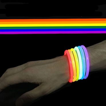 Confezione Braccialetti Luminosi Gay Pride