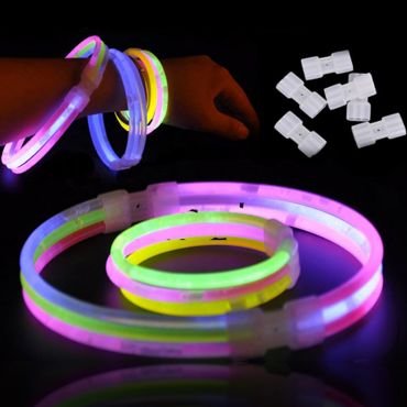 Ziitty Barras Luminosas, 100 Pulseras Luminosas Fluorescentes y 100  Conectores por 9,99€