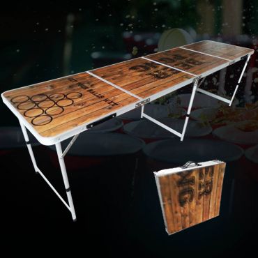 Beer Pong Table with Wood Print at the Best Price