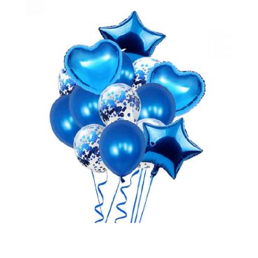 globos en cesto: decoración para cumpleaños en colores neon
