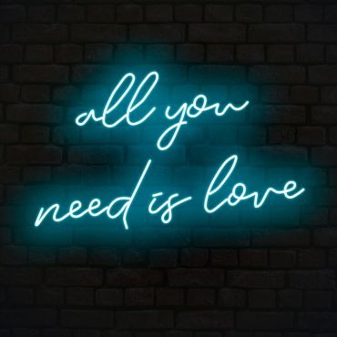 Noleggio di Insegne Neon All You Need is Love
