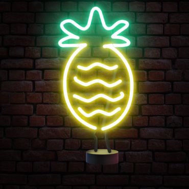 Lampada Neon LED a Forma di Ananas