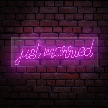 Insegna Neon LED Just Married