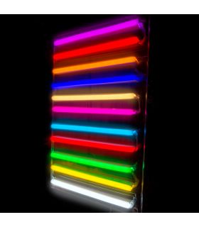 Insegna al neon LED personalizzata base in legno di pino naturale