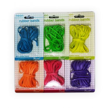 Rubber Band - Fluorescent Color 1 inch Pack of 1 KG - for Office