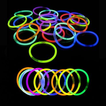 Bracelet Fluo : Lot de 100 Bracelets Lumineux